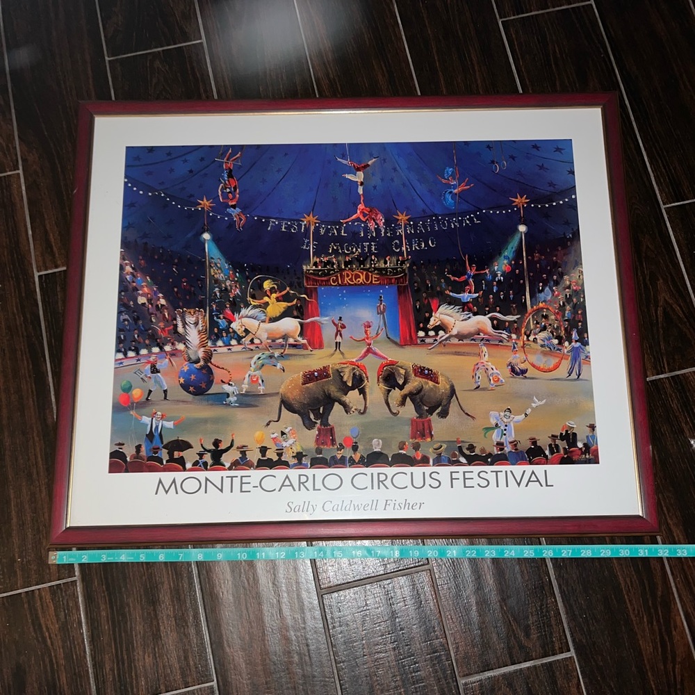 Monte-Carlo circus festival poster by Sally Caldwell Fisher
